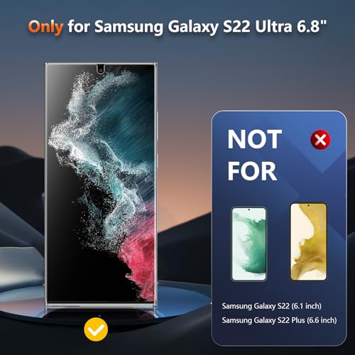 [2 Pack] 4 Way 360 °Matte TPU Privacy Screen Protector for Samsung Galaxy S22 Ultra (Not Glass), Fingerprint Sensor Compatible, Anti-Glare Full Adhesive Flexible Film - size: Galaxy S22 Ultra