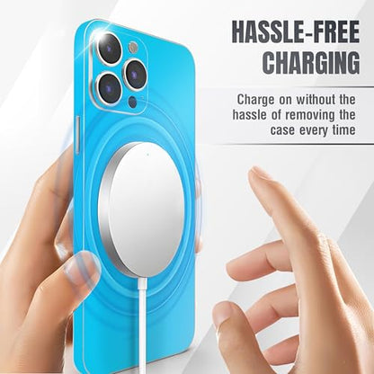 2Pcs Skin Wrap Compatible for iPhone 15 Pro – Slim Decal Vinyl Protective Film for Sides & Back – Sleek Fit, Premium Look – Compatible with All iPhone 15 Pro Cases - Matte Ocean Blue - color: Matte Ocean Blue