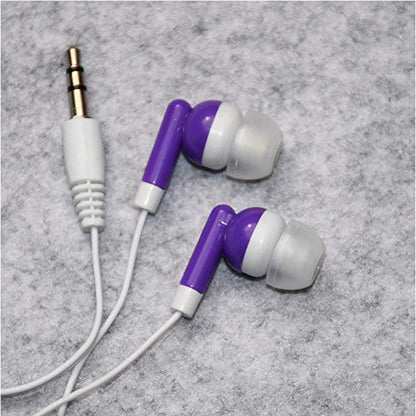 CN-Outlet Wholesale Bulk Earbuds Headphones 50 Pack for Kids,Classroom,Labs,Students and Adults (Purple) - color: Purple