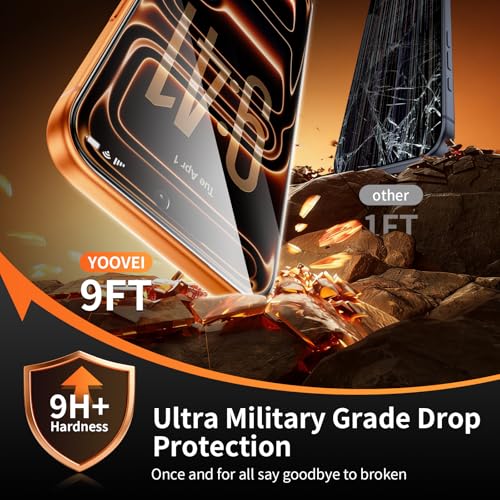 2 Pack for iPhone 17 Pro Max Screen Protector, 9H+ Hardness Tempered Glass Full Edge Coverage, Military-Grade Shatter Protection, HD Clear & Sensitive Touch, Easy Installation - size: for iPhone 17 Pro Max