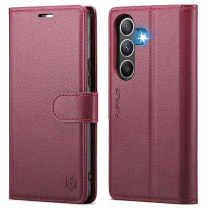 FLIPALM Wallet Case for Samsung Galaxy S26 6.3", Red | Card Holder, RFID Blocking, PU Leather Folio Flip, Kickstand, Protective Shockproof Cover - color: Red, size: Samsung Galaxy S26