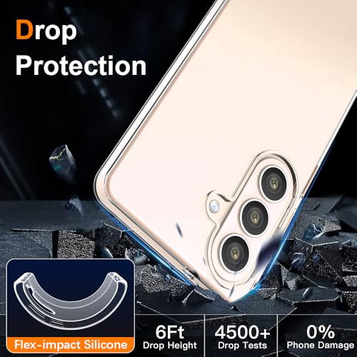 Silicone Clear for Samsung Galaxy S26 Plus Case,Thin with Comfort Grip | Soft Slim-Fit TPU Galaxy S26 Plus Phone Cover,Non-Slip,Shockproof Protection,Scrath-Resistant