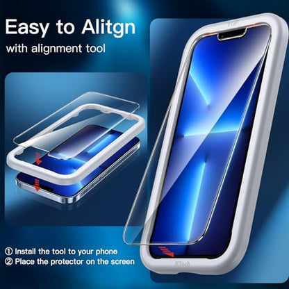 JETech Screen Protector for iPhone 13 Pro, 2+2 Pack - size: iPhone 13 Pro