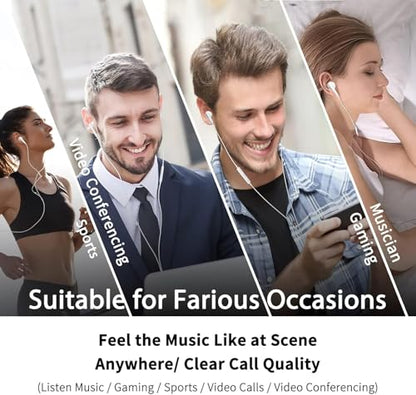 Earbuds Wired [Clear Call], [MFi Certified] 3.5mm Headphones with Microphone Volume Control HiFi Stereo Ear Buds for iPhone/iPad/Kindle/Weather Radio [6Pack]