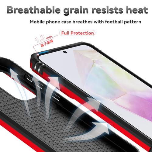 for Samsung Galaxy A36 5G Case with Slide Camera Cover HD Screen Protector [Military Grade 16ft. Drop Tested] Magnetic Ring Holder Kickstand Protective Phone Case for Galaxy A36 5G 2025, Red - color: Red w/ Slide Camera 2nd gen. Military Grade