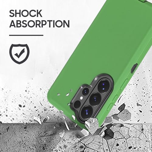 Compatible for Samsung Galaxy S26 Plus Case, Military Grade Drop Protection Rugged Shockproof Cover with Built-in Screen Protector, Belt Clip Holster Full-Body Case (Green) - color: Green