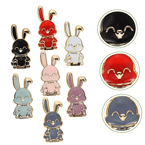 Rabbit Phone Holder 7-Pack Foldable Cartoon Desktop Phone Stand Adjustable Hands- Bracket for Video Calls Watching Videos Office Bedroom Living Room