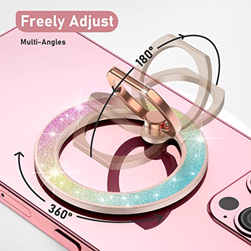 Mindsky Magnetic Phone Ring Holder,Fashoin Color Magnetic Phone Grip for iPhone 17/16 /15/14/13/ 12series/Android (One Ring)