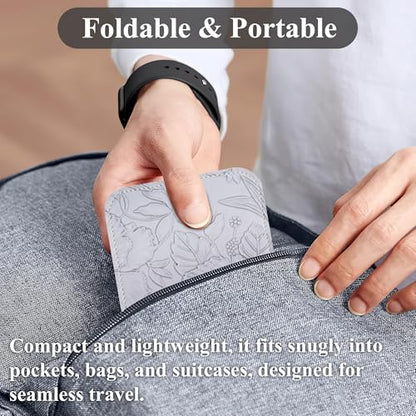 Airplane Travel Essentials for Flying Flex Flap Cell Phone Holder & Flexible Tablet Stand for Desk, Bed, Treadmill, Home & in-Flight Airplane Travel Accessories(1-Carved Grey) - color: 1-Carved Grey