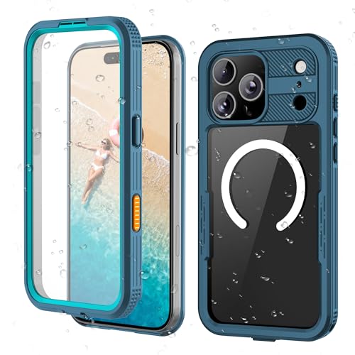 for iPhone 17 Pro Max Waterproof Phone Case IP68 Full Body - color: Cyan-Teal, size: iPhone 17 Pro Max 6.9 inch