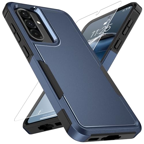 Vinve for Samsung Galaxy A36 5G Case with HD Screen Protector, Military-Grade Shockproof & Dual-Layer Protection, Anti-Slip Grip Design Phone Case, Blue - color: Blue, size: Galaxy A36 5G