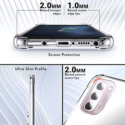 Shields Up for Moto G Stylus 4G 2022 Case with Card Holder, Clear | Minimalist Wallet Case, 3 Card Slots, 360° Rotation Ring Stand/Kickstand, Drop Protection Protective Cover - size: Moto G Stylus 4G 2022