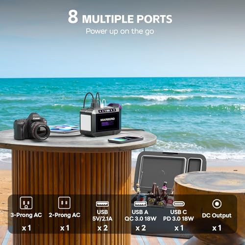 MARBERO 172Wh Solar Generator with Panels Included Solar Panel Kit 40W - color: Purple Black