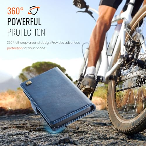 Wallet Case for Samsung Galaxy S25 Ultra 6.9'' RFID Blocking Credit Card Holder Magnetic Closure Kickstand PU Leather Flip Phone Case Shockproof TPU Inner Protective Cover Blue - color: Blue, size: Samsung Galaxy S25 Ultra