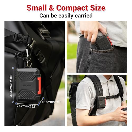Kiorafoto Memory Card Case with 22 Slot for 8 SD & 12 MicroSD & 2 Nano SIM - size: For 8 SD+12 TF+2 Nano SIM(BLACK)
