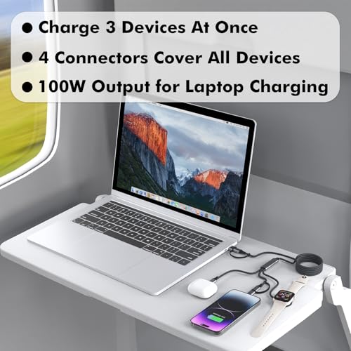 Travel Depot 4-in-1 Multi Charging Cable 100W Fast Charge
