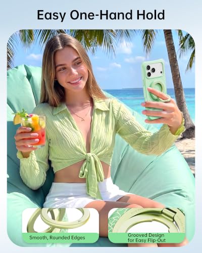 SYNCWIRE Magnetic Phone Ring Holder, for MagSafe Phone Grip Stand Kickstand - color: Melon Pop