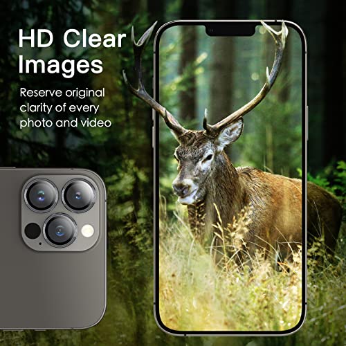 JETech Camera Lens Protector for iPhone 13 Pro Max/13 Pro, Graphite, 1 Set - color: Graphite