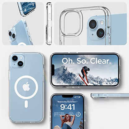 Spigen for iPhone 14 Case, Ultra Hybrid MagFit [Anti-Yellowing] [Compatible with Magsafe] - Clear - color: Clear, size: iPhone 14