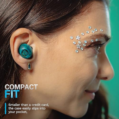 JLab Go Pop ANC True Wireless Earbuds with Dual Connect, Transparent Teal - color: Transparent Teal