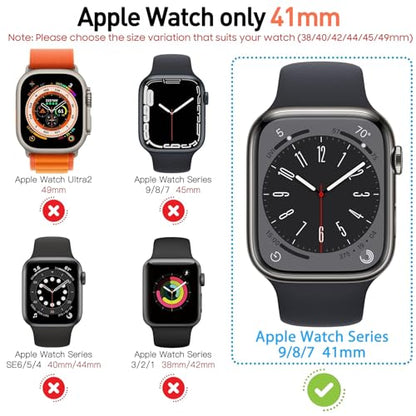 Diruite for Apple Watch Series 9/8/7/6/5/4 SE 41mm Case-Rose Gold*2 - color: Rose Gold, size: 41 mm - Series 9/8/7/6/5/4/SE/SE 2