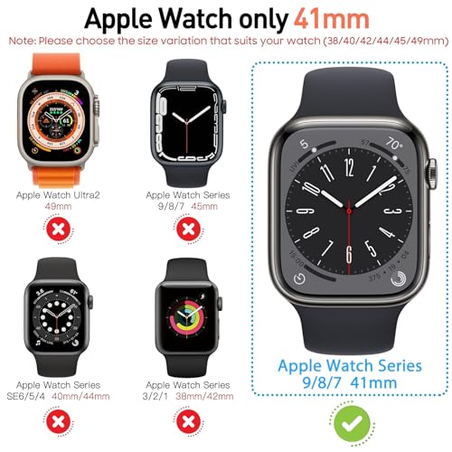 Diruite for Apple Watch Series 9/8/7/6/5/4 SE 41mm Case-Starlight*2 - color: Starlight, size: 41 mm - Series 9/8/7/6/5/4/SE/SE 2