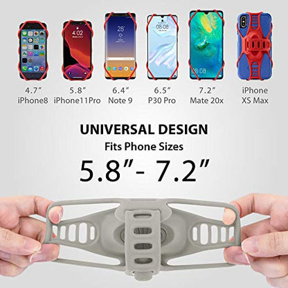 Bone Bike Tie Pro 3, Universal Bike Phone Stem Mount for 5.8"-7.2" Phones - color: Bike Tie Pro 3 - Gray