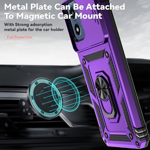 SunStory for Motorola Moto G Play 4G 2024 Case with Kickstand,Purple - color: Purple