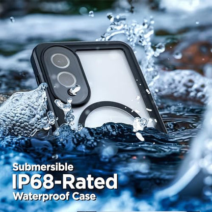 Encased Waterproof Belt Case for Samsung Galaxy S25 Edge with Holster Clip [Full-Body] 360 Protective Cover with Built-in Screen Protector (S25 Edge) - size: S25 Edge