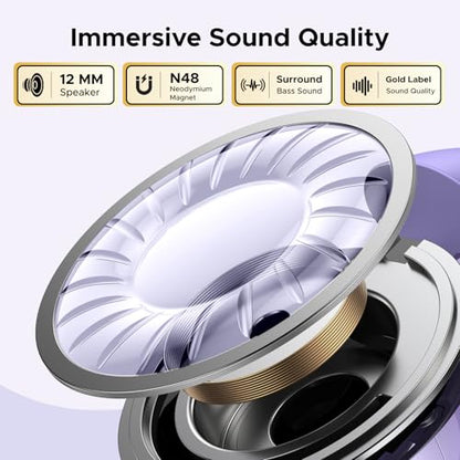 UGREEN HiTune S3 Open Ear Earbuds, Bluetooth 5.4, Clip on Earbuds, Purple - color: Purple