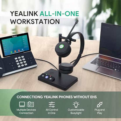 Yealink WH62 Dual UC DECT Wireless Headset for IP Phone & PC Zoom Certified - style: WH62 Dual-Ear UC (base)