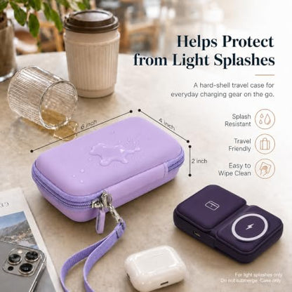 ANKHOH Travel Case for Iseyyox/for QUZUDN/for RTOPS 3 in 1 Wireless Charger - color: Light Purple