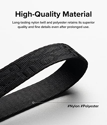 Ringke Phone Lanyard for iPhone 17 Pro Max and Most Smartphones [One-Touch Buckle] Shoulder Strap Adjustable Sturdy Universal Phone Crossbody Neck Lanyard for Travel Essentials - Lettering Black 2 - color: Lettering Black 2