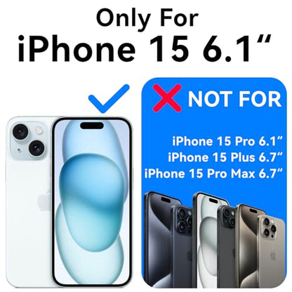 Mkeke for iPhone 15 Case Clear, [Not Yellowing] [Military-Grade Drop Protection] Clear Slim Phone Cases for Apple iPhone 15 with Shockproof Bumper 2023 - size: for iPhone 15 Case 6.1"