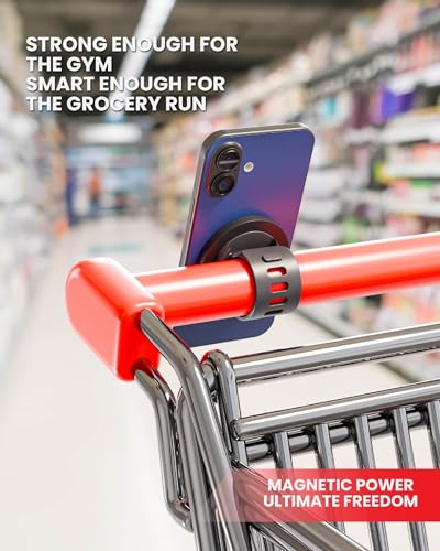 Magnetic Bike Phone Mount for MagSafe, Stroller Holder, Fits Peloton
