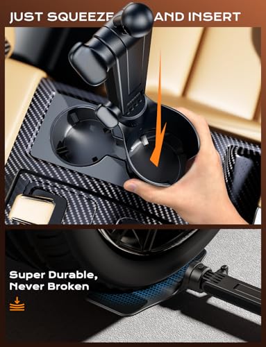 TAZENI 2-in-1 Cup Phone Holder for Car, with 2 Sizes Hollow Bases