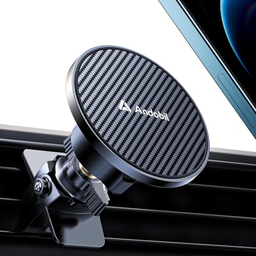 andobil for MagSafe Car Mount [Strong Magnet&Metal Clip] Vent Phone Holder - color: black