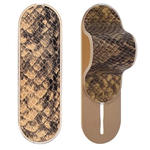 MULTI BAND Original Phone Grip, Secure Hand Strap Holder, Slim Fashionable Finger Loop Selfie Grip, Phone Stand Compatible with Most Smartphones - color: Snake Brown