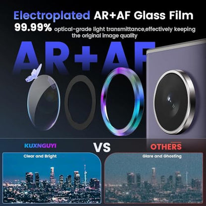 Compatible with iphone 17 Camera Lens Protector [1 Set ], Individual Lens Protectors, Scratch-Resistant Ultra-Thin Tempered Glass with Aluminum Edging, for Apple iphone17 Phone 6.3 inch (Blue)