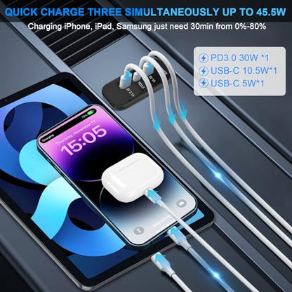 4PCS 12V RV USB Outlet 3 Charging Ports Panel Wall Surface Mount - color: Black, size: 4PCS