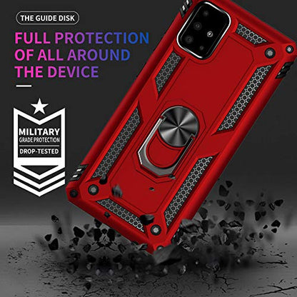 Samsung A71 5G Case, A71 5G Phone Case with Screen Protector, Military Grade Protective Cases with Ring for Samsung Galaxy A71 5G (Red) - color: Samsung Galaxy A71 5G Case Red