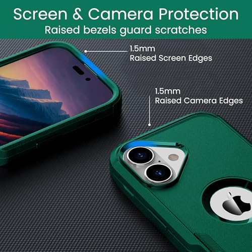 MXX for iPhone 17 Case, Heavy Duty 3 in 1 Wing Design Protective Cover with MagSafe, Phone Case 2025 (Green) - color: Green, size: iPhone 17