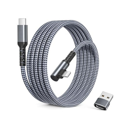 Elebase for iPhone 14 Car Charging Cable with USB Adapter 6.6FT - color: Angled-Gray, size: 6.6 FT