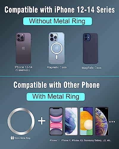Car Vent Phone Mount - Magnetic Phone Holder for Car, Very Strong Magnet, Upgrade Adjustable Screw AC Mount, Compatible with MagSafe, iPhone, Galaxy, Pixel & Other Smartphones, 360 Rotation - color: Adjustable Screw