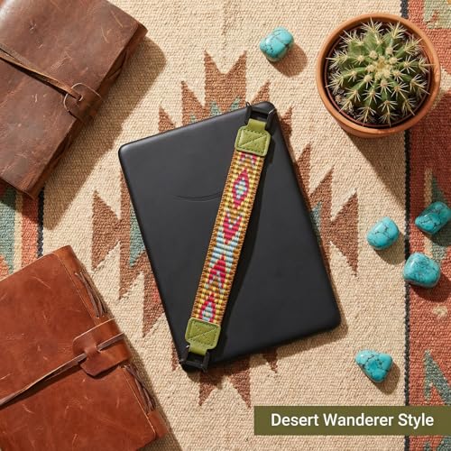 Threetols Hand Strap for Kindle Accessories High-Elasticity Versatile Hand Strap Lightweight Finger Grip Holder（Light Green - color: style 4