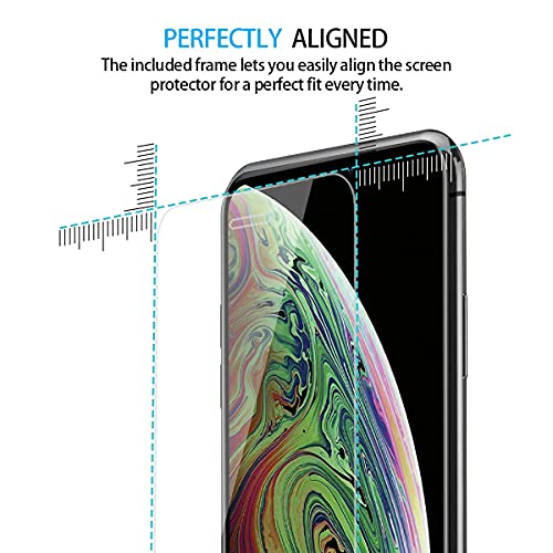 ImpactStrong Shatterproof Tempered Glass Screen Protector for iPhone 11 / iPhone XR [Easy Installation Frame] [Bubble Free] [9H Hardness] [Full Coverage] Case Friendly, 6.1 Inch - (3-Pack) - size: iPhone 11/XR