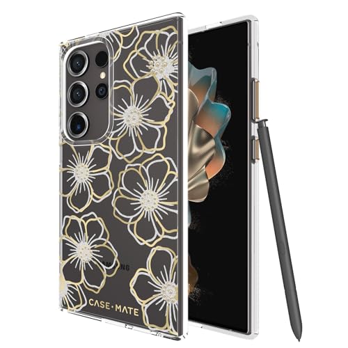 Case-Mate Samsung Galaxy S24 Ultra Case [6.8"] [12ft Drop Protection] [Wireless Charging] Floral Gems Phone Case for Samsung Galaxy S24 Ultra - Cute Bling Sparkle, Anti-Scratch Tech, Shockproof, Slim - color: Floral Gems