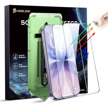 MAGIC JOHN Eye Protection for iPhone 17 Tempered Glass Screen Protector - size: iphone 17