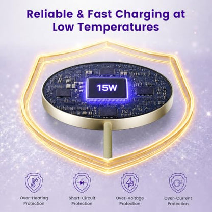 15W Magnetic Fast Charging Pad, Wireless Charger for Apple MagSafe - color: Lemon Yellow*3