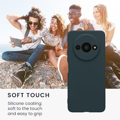 kwmobile Case Compatible with Xiaomi Redmi A3 Case - Protective Slim TPU Phone Cover - Soft Matte Finish - Dark Slate - color: Dark Slate